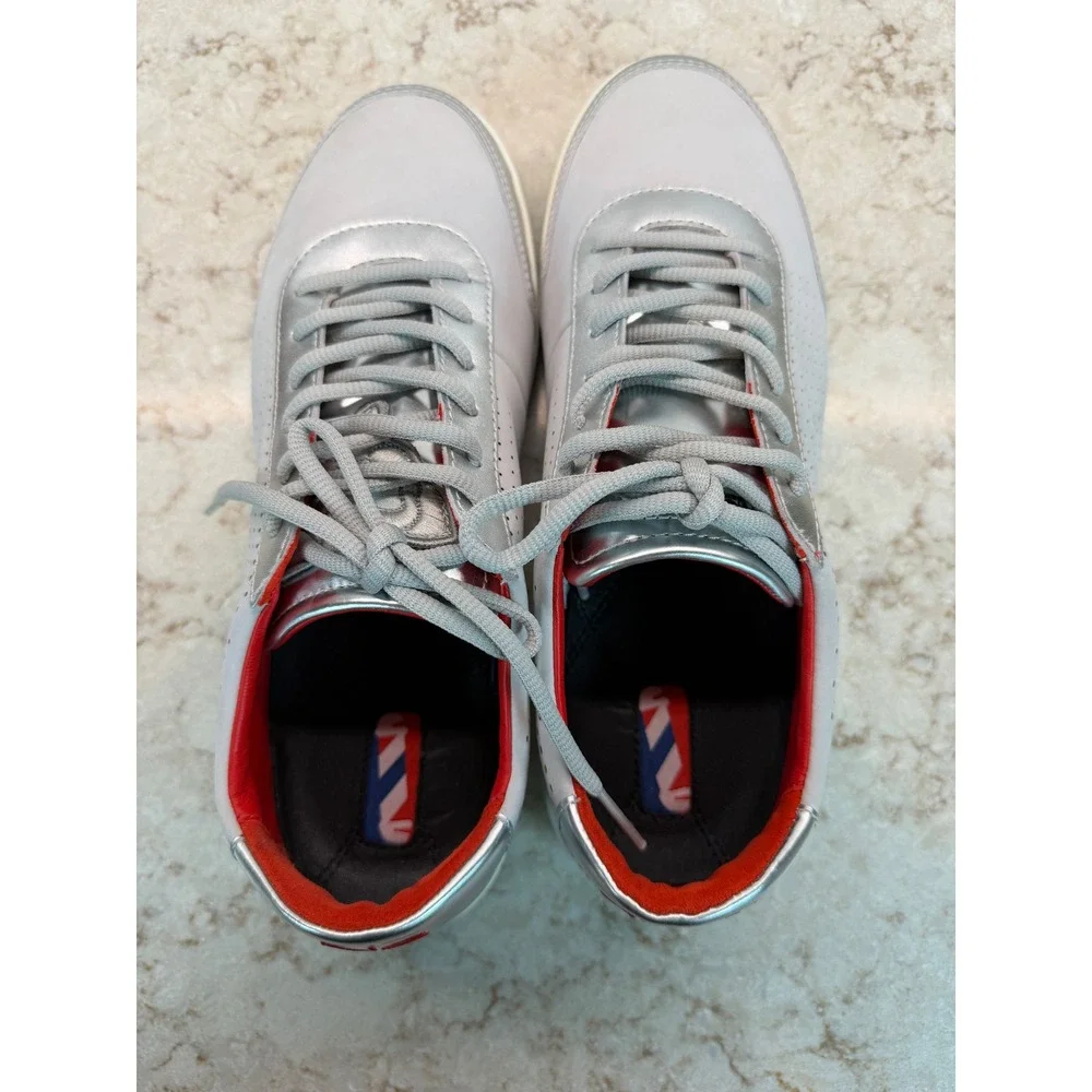 Novella 0732 Silver Grey Low Top Sneakers Mens 9 Womens 10.5 EU 42.5